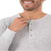 Fruit of the Loom Men's Classic Midweight Waffle Thermal Henley Top, Grey Heather, Medium view 4