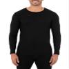 Fruit of the Loom Men's Classic Midweight Waffle Thermal Underwear Crew Top (1 & 2 Packs), Black, 4X-Large
