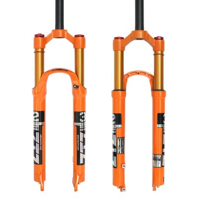 ZTZ Mountain Front Fork Air Pressure Shock Absorber Fork Fork Bicycle Accessories Magnesium Alloy 26/27.5/29 (27.5, Shoulder Control)