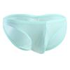 iiniim Men's Sexy Bikini Brief Silky Ruched Back Underwear Panties See Through Swim Briefs Swimwear Sky Blue One Size view 2