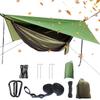 YCD Portable Camping Hammock Set,Single Double Hammock,Insect-Proof net,Rain Fly Tarp,high-Strength Parachute Cloth Hammock,Backpack Hiking Courtyard Outdoor Activities. view 1