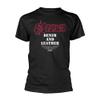 Saxon T Shirt Denim And Leather Band Logo Official Mens Black Size M view 1
