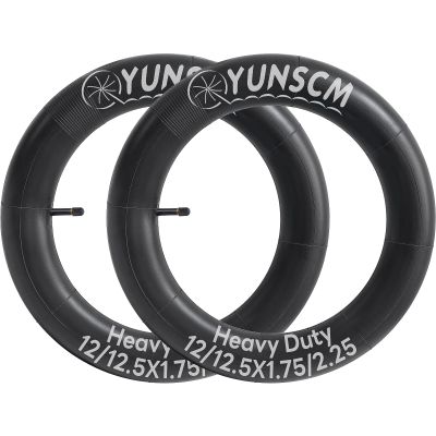 2-Pcs 12"/12.5" Heavy Duty Bike Tubes 12/12.5x1.75/2.25(12 1/2 X 2 1/4) AV 45/57-203 Inner Tubes Compatible with 12x1.75-2.25 12.5x1.75-2.25 12  x 2  Kid Bike Bicycle Tire Tubes Schrader Valve
