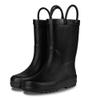 LONECONE Rain Boots with Easy-On Handles in Matte Colors for Boys and Girls, Play-Proof Flexible Rubber, Durable Non-Slip Treads, Kid-Friendly for Hours of Joy - Chalkboard Black, 9 Toddler view 1
