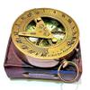 Aysha Nautical Vintage Brass Magnetic Compass with Handmade Leather Case view 1
