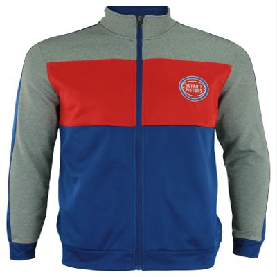 Outerstuff NBA Youth Boys (8-20) Performance Full Zip Stripe Jacket, Detroit Pistons Small (8)