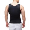Men's Chest Compression Slimming Body Shaper Vest Workout Tank Tops Undershirts (Black, 2XL) view 3
