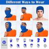 Geyoga 6 Pack Neck Gaiter Bandana Face Mask Summer UV Protection Cooling Breathable Face Mask Neck Scarf Balaclava for Men Women (Simple Colors) view 4