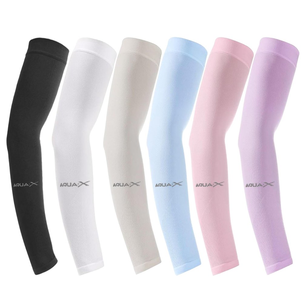 beister 6/3 Pairs UV Protection Cooling Arm Sleeves for Women Men, Long Sunblock Protective Cycling Arm Cover