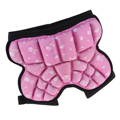 CUTICATE Protective Padded Shorts for Snowboard,Skate and Ski,3D Protection for Hip, Butt and Tailbone, Boys Girls - Pink