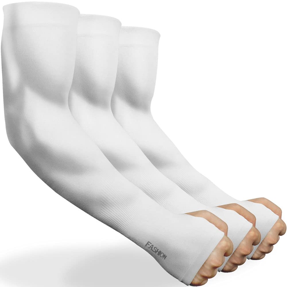 beister 3 Pairs Sun UV Protection Cooling Arm Cover Sleeves for Women Men
