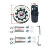 F-ber 50mm x 18mm Luggage Suitcase Wheels with 6mm ABEC 608zz Bearings, Inline Outdoor Skate Replacement Wheels, Set of 2 with Axles 30mm & 35mm (Black & Clear) view 3