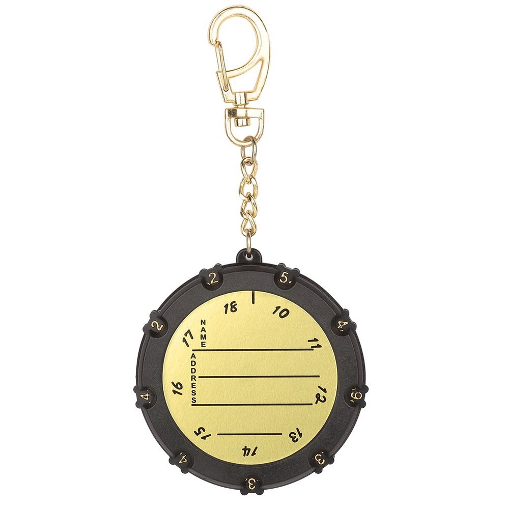 Alomejor Golf Score Counter 18 Holes Tally Counter Hand Held Clicker Digit Counter Golf Numbers Clicker with Clip Keychain for Golf Accessory