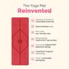 LIFORME Love Travel Yoga Mat- Free Yoga Bag, Patented Alignment System, Warrior-Like Grip, Non-Slip, Eco-Friendly, Ultra-Lightweight, Sweat Resistant, Long, Wide and Thick (Red) view 3
