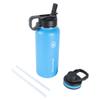 ThermoFlask 32 oz Double Wall Vacuum Insulated Stainless Steel Water Bottle - Reusable with Leakproof Chug & Straw Lids - Keeps Drinks Cold 24 hr/Hot 12 hr - Easy Maintenance - Gym/On-the-Go, Capri view 1