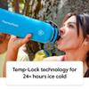 ThermoFlask 32 oz Double Wall Vacuum Insulated Stainless Steel Water Bottle - Reusable with Leakproof Chug & Straw Lids - Keeps Drinks Cold 24 hr/Hot 12 hr - Easy Maintenance - Gym/On-the-Go, Capri view 2