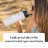 ThermoFlask 32 oz Double Wall Vacuum Insulated Stainless Steel Water Bottle - Reusable with Leakproof Chug & Straw Lids - Keeps Drinks Cold 24 hr/Hot 12 hr - Easy Maintenance - Gym/On-the-Go, Capri view 4