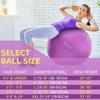 Fitvids Anti-Burst and Slip Resistant Exercise Ball Yoga Ball Fitness Ball Birthing Ball with Quick Pump, 2,000-Pound Capacity, Purple, 26-inch, L view 2