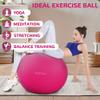 Fitvids Anti-Burst and Slip Resistant Exercise Ball Yoga Ball Fitness Ball Birthing Ball with Quick Pump, 2,000-Pound Capacity, Pink, 30-inch, XL view 4