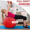Fitvids Anti-Burst Slip Resistant Exercise Ball - 34-inch  Red  31-34in (78-85cm), XXL  Red view 3