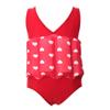 Kid Girls Boys One Piece Swimwear Swimsuit with Adjustable Buoyancy Training Float Suit Life Jacket Swim Vest Summer Swimming Floatation Safety Pool Beach Floating Beachwear Red 18-24M view 1