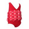 Kid Girls Boys One Piece Swimwear Swimsuit with Adjustable Buoyancy Training Float Suit Life Jacket Swim Vest Summer Swimming Floatation Safety Pool Beach Floating Beachwear Red 18-24M view 2