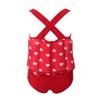Kid Girls Boys One Piece Swimwear Swimsuit with Adjustable Buoyancy Training Float Suit Life Jacket Swim Vest Summer Swimming Floatation Safety Pool Beach Floating Beachwear Red 18-24M view 4