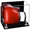 Better Display Cases Acrylic Single or Double Boxing Glove Display Case with Mirror, Wall Mount and White Risers (A011-WR) view 1