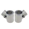 Pair Heavy Duty 316SS Boat Hand Rail Fitting- Polished 60 Degree T/Tee Hinged/Split Fitting 7/8" Tube view 1