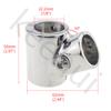 Pair Heavy Duty 316SS Boat Hand Rail Fitting- Polished 60 Degree T/Tee Hinged/Split Fitting 7/8" Tube view 2