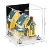 Better Display Cases Versatile Acrylic Display Case - Medium Square Box with Mirror, Silver Risers and Clear Base 11" x 11" x 11" (A001-SR) view 2