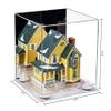 Better Display Cases Versatile Acrylic Display Case - Medium Square Box with Mirror, White Risers and Clear Base 11" x 11" x 11" (A001-WR) view 2