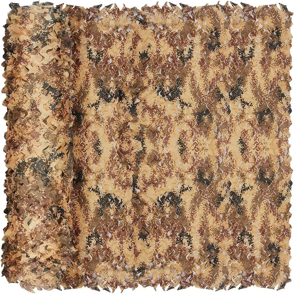 Yeacool Desert Camo Netting Camouflage Netting Burlap Camo Tarp Party Decor for Birthday Dinosaur Theme Outdoor Sunshade Off-Road Adventures(Digital Desert Camo, 49.2ftx4.9ft, 15m*1.5m)