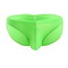 iiniim Men's Sexy Bikini Brief Silky Ruched Back Underwear Panties See Through Swim Briefs Swimwear Fluorescent Green One Size view 1