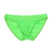 iiniim Men's Sexy Bikini Brief Silky Ruched Back Underwear Panties See Through Swim Briefs Swimwear Fluorescent Green One Size view 4