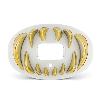 Battle Sports Chrome 3D Predator Oxygen Mouthguard - Convertible Strap, Superior Airflow & Better Performance, Maximum Protection, Works with Braces