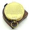 Aysha Nautical Vintage Brass Compass with Handmade Leather Case/E.E. Cummings Directional Magnetic Compass for Navigation/Push Button Pocket Compass view 1