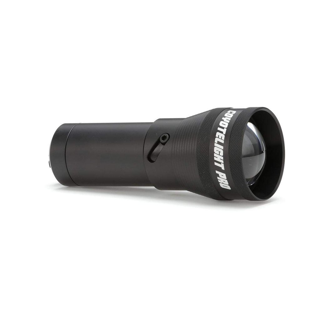HME COYOTE LIGHT Pro Durable Lightweight Portable Adjustable Intensity Rechargeable Night Vision Hunting Flashlight | Batteries, Case, Handle, 1" Scope Mount & Charger Included, IR LED