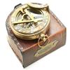Aysha Nautical Gifts for Husband/Nautical Collectibles Brass Sundial Compass with Handmade Leather Case view 4