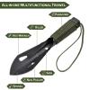 iunio Hiking Trowel, Camping, Backpacking, Portable Shovel, Multitool, Ultralight Camp Tool, with Carrying Pouch, for Gardening, Outdoor, Survival (Black) view 2
