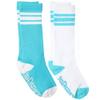 juDanzy knee high team color tube socks for toddler and youth boys and girls (2 Pack) (Youth Large/Adult Small (Shoe Size 5-9) - NO GRIP, Turquoise) view 1