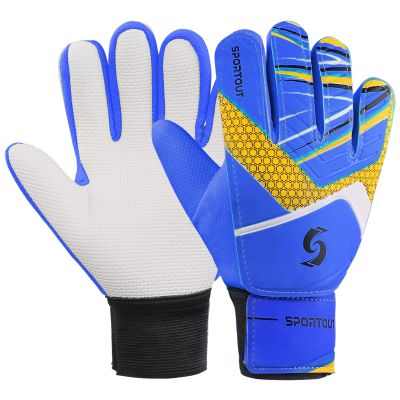 Sportout Kids Goalkeeper Gloves, Soccer Goalie Gloves with Double Wrist Protection and Non-Slip Wear Resistant Latex Material to Prevent Injuries