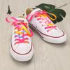 5Chaos Rainbow Fun Shoelaces for Kids, Girls and Women, Colorful Pastel Shoe Laces with Metal Aglets 1 Pair (47" (120CM), Rainbow Pink) view 4
