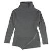 bar III Women's Zipper-Trim Turtleneck Sweater Medium Heather Grey Medium view 1
