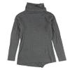 bar III Women's Zipper-Trim Turtleneck Sweater Medium Heather Grey Medium view 2