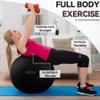Fitvids Unisex Adult 26-inch, Exercise Ball, Black, 58-65cm L US view 3