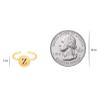 Sterling Silver 18K Yellow Gold Plated Womens Disc Ring with Engraved Initial Z view 4