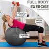Fitvids Anti-Burst Slip Resistant Exercise Ball with Quick Pump  2  15-18in (38-45cm), S  Gray view 3