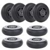 AOWISH Inline Skate Wheels 85A Outdoor Asphalt Formula Hockey Roller Blades Replacement Wheel with Bearings ABEC-9 and Floating Spacers (8-pack) (Black, 76mm) view 2