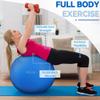 Fitvids Anti-Burst Slip Resistant Exercise Ball - 34-inch Blue  2  31-34in (78-85cm), XXL  Blue view 3